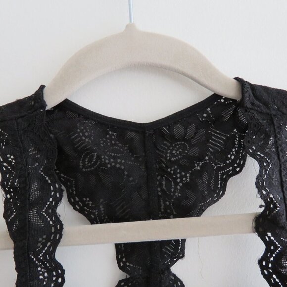 FELINA Lace Racerback‎ Wireless Bra Bralette Stretch Black - Size Medium - Picture 5 of 13